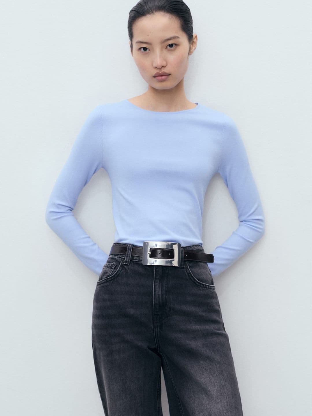 MANGO Knitted Pullover Sweater - view 1