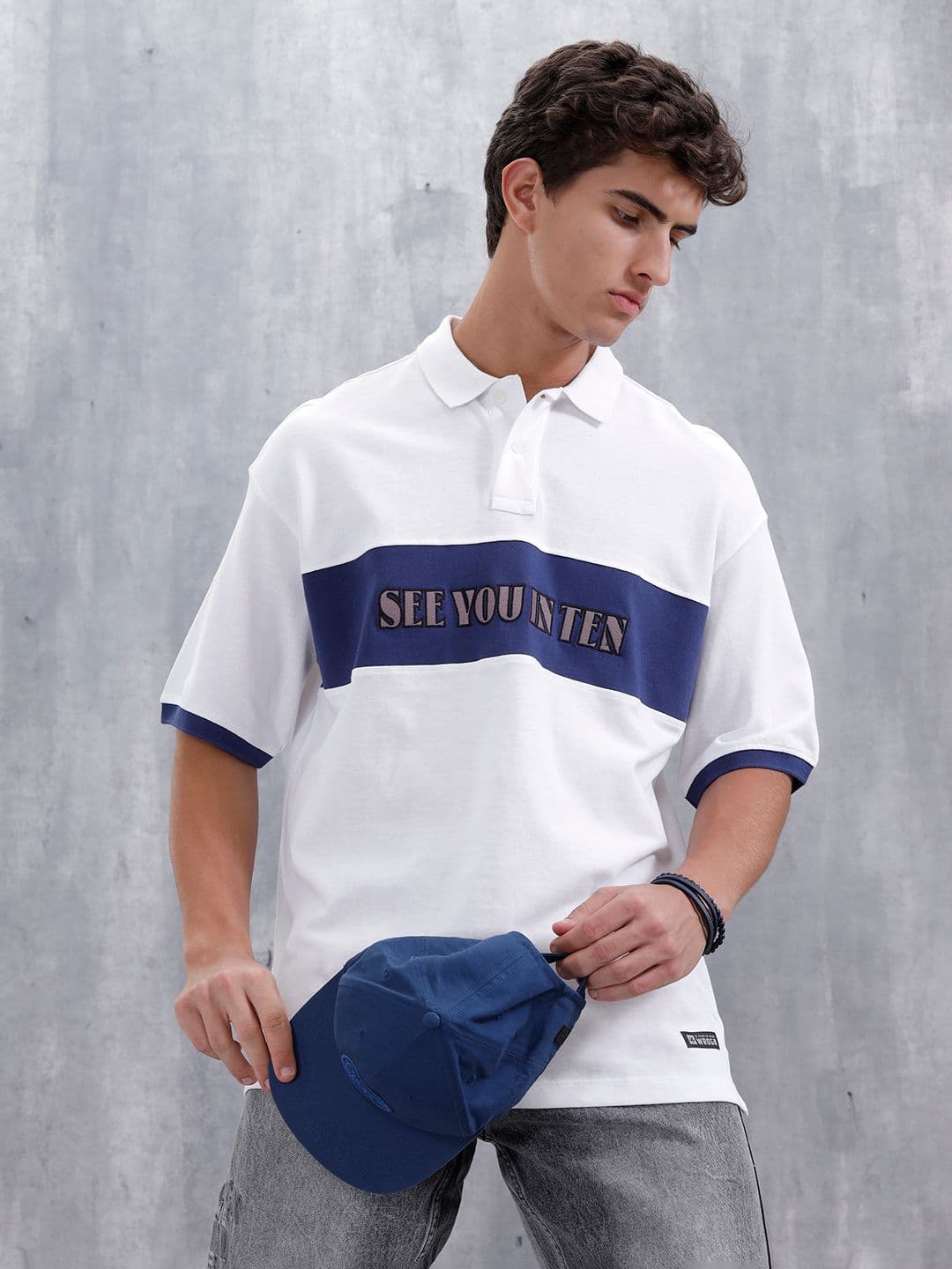 WROGN White Cotton Polo Collar Casual Tshirts - view 1