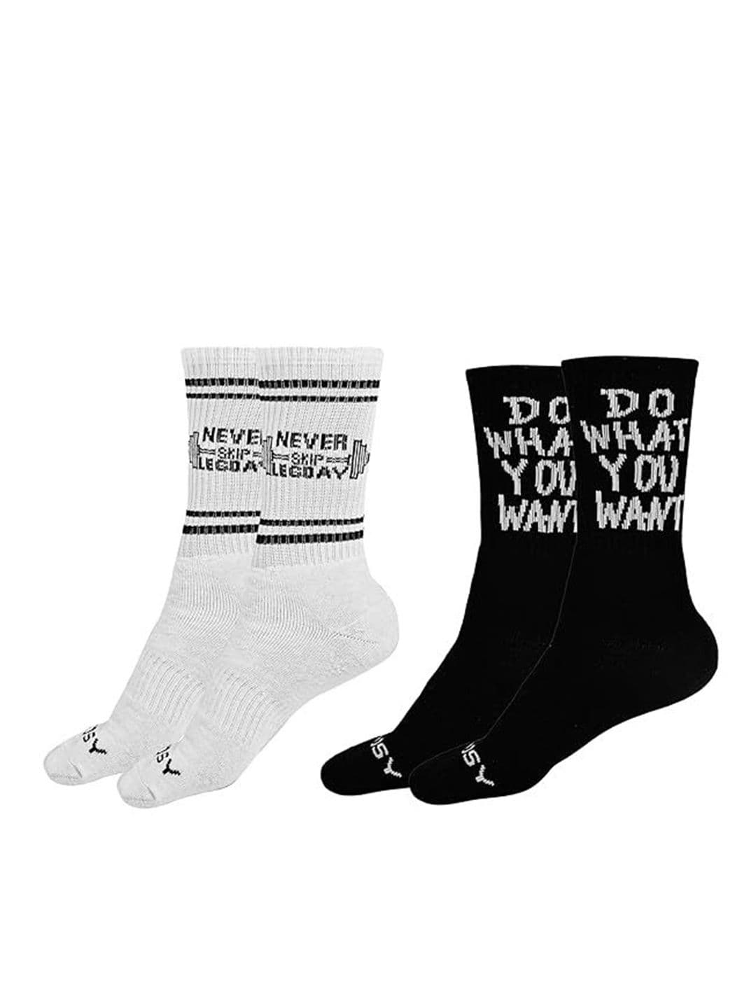 TENDSY Unisex Pack of 2 Patterned Calf-Length Socks - view 1