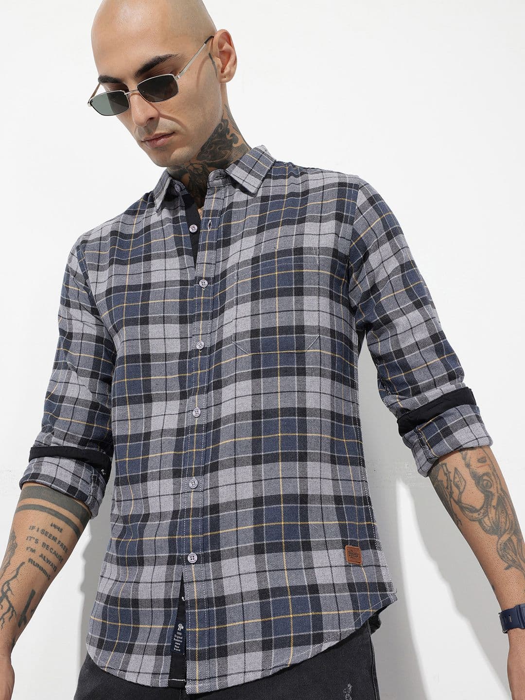 The Roadster Life Co. Pure Cotton Checked Casual Shirt - view 1