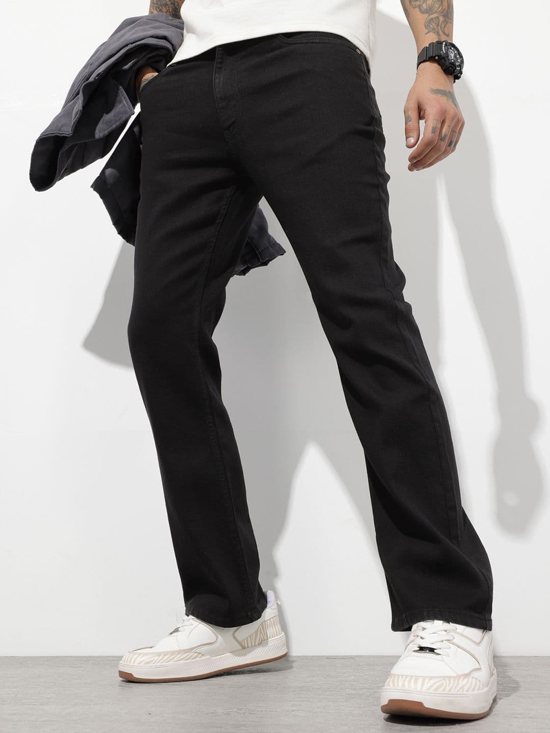 The Roadster Life Co. Men Bootcut Stretchable Jeans - view 1