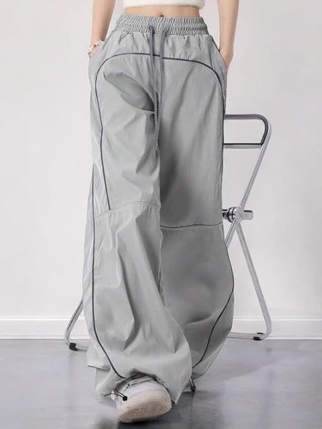 LEXREX Women Regular Fit Mid-Rise Parachute Trousers - view 1