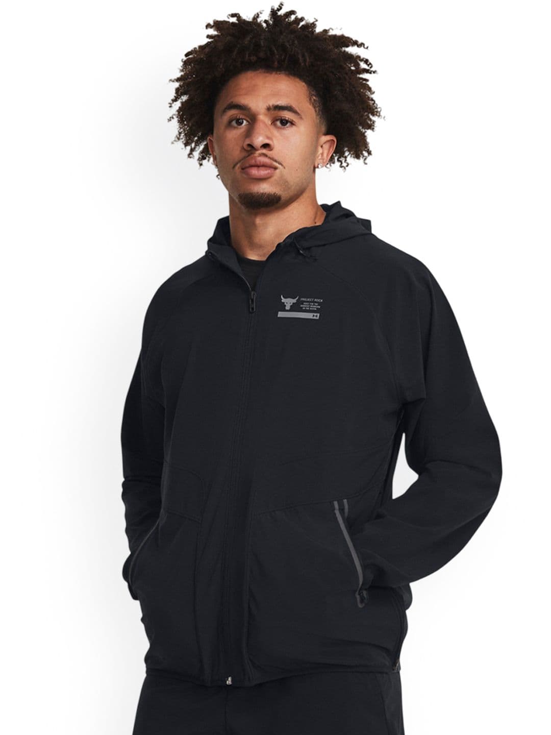 UNDER ARMOUR Men Hooded Solid Sporty Jacket - view 1