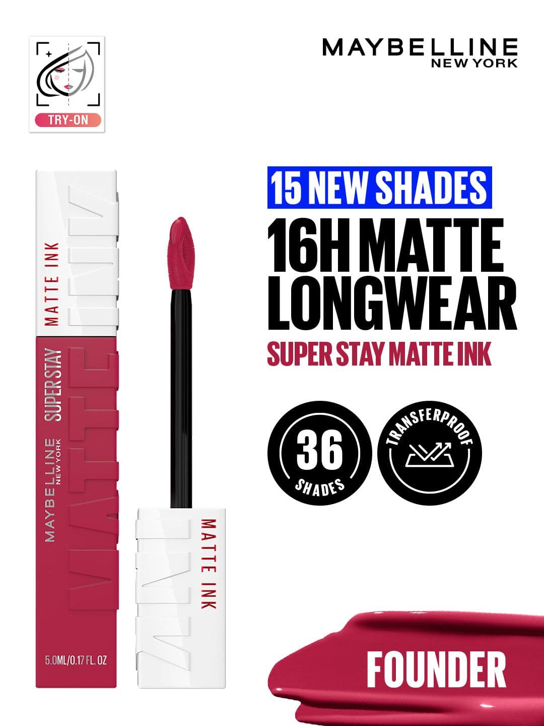 Maybelline New York Super Stay Matte Ink Liquid Lipstick 5 ml - Founder 115 - view 1