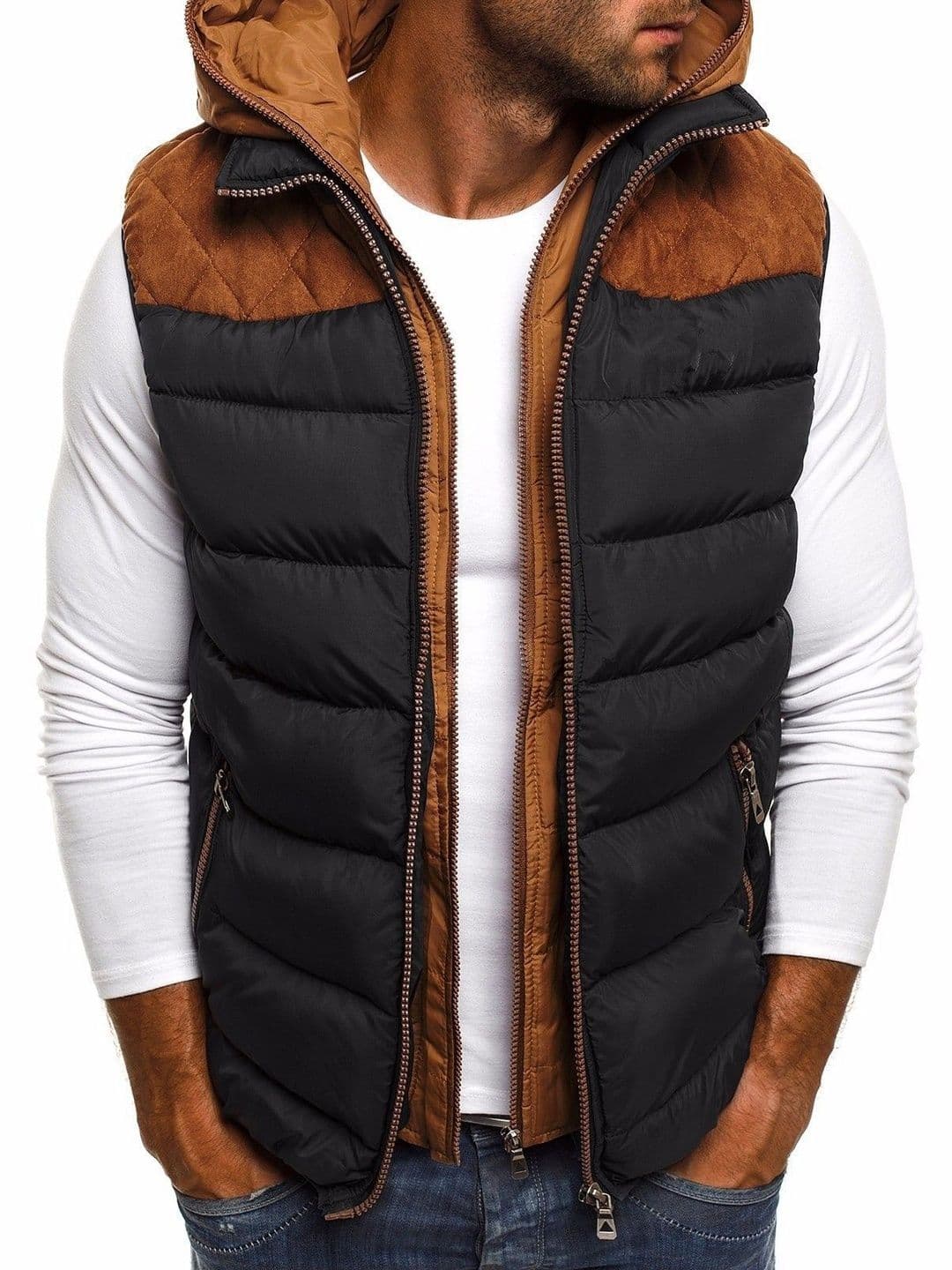 Here&Now Men Solid Long Sleeves Hooded Regular Puffer Jacket - view 1