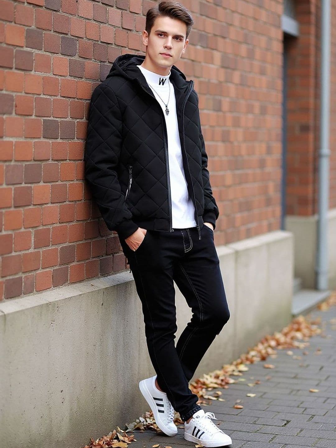 HERE&NOW Men Solid Hooded Quilted Jacket - view 1