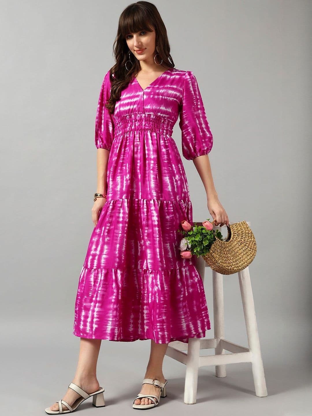 Jash Creation Women Lavender Crepe Printed Anarkali Kurtas - view 1