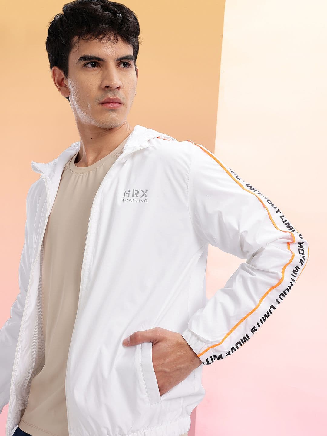 HRX by Hrithik Roshan Hooded Printed Training Jacket - view 1