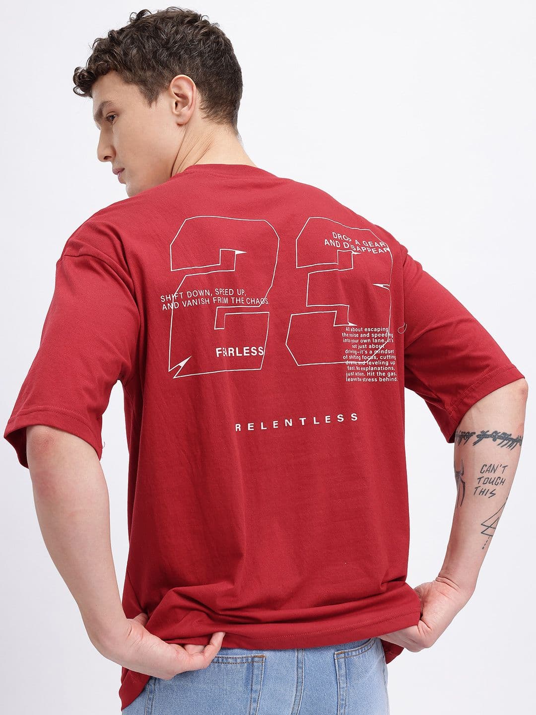 glitchez Typography Print Oversized T-shirt - view 1