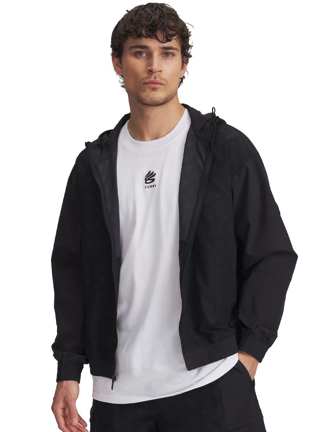 UNDER ARMOUR Curry Woven Hooded Bomber Jacket - view 1