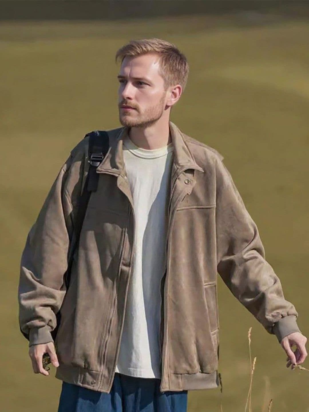 Mast & Harbour Men Solid Shirt Collar Open Front Jacket - view 1