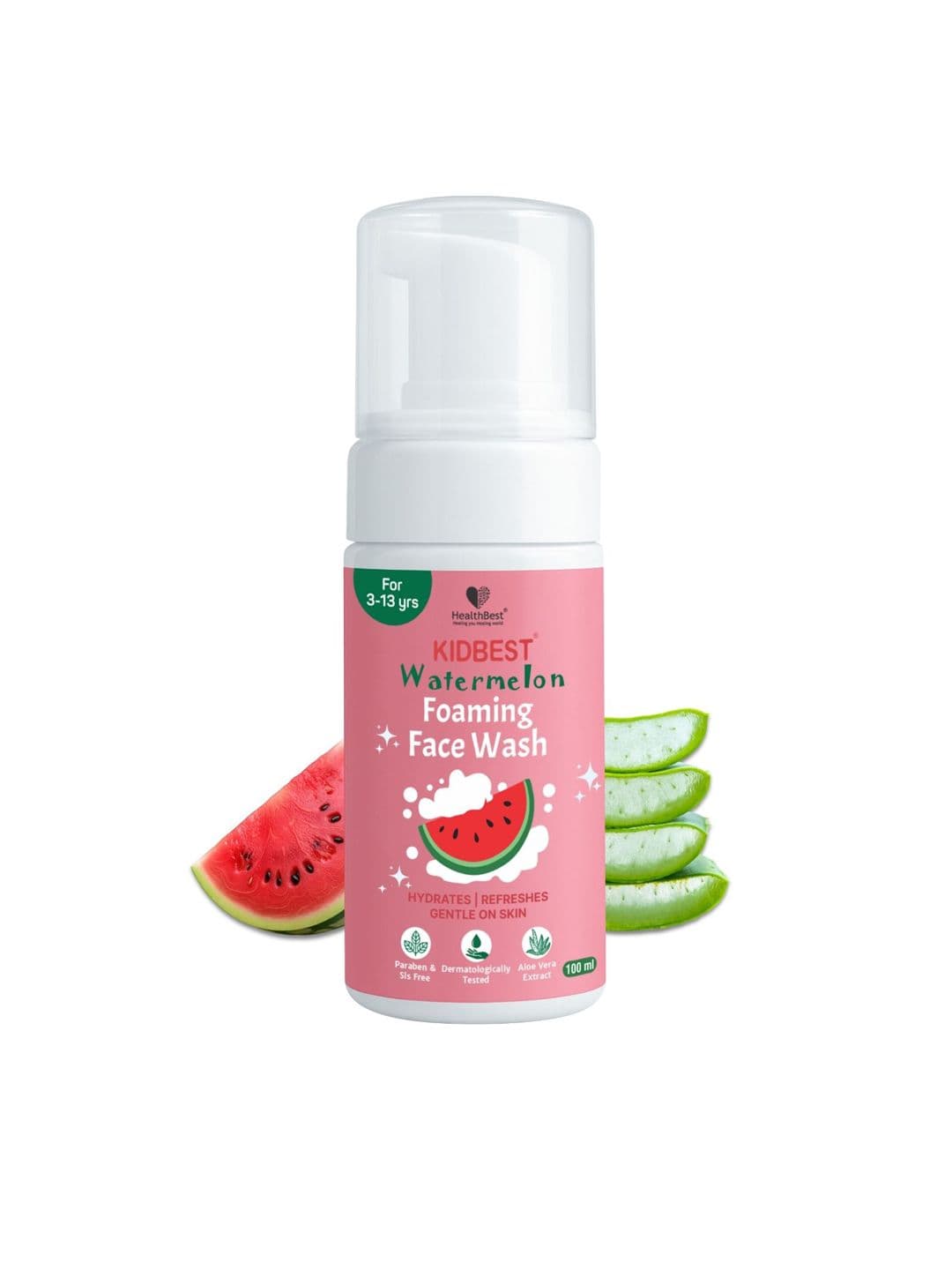 HealthBest Kids Foaming Face Wash Gentle Daily Cleanser Removes Sweat And Dirt - 100ml - view 1