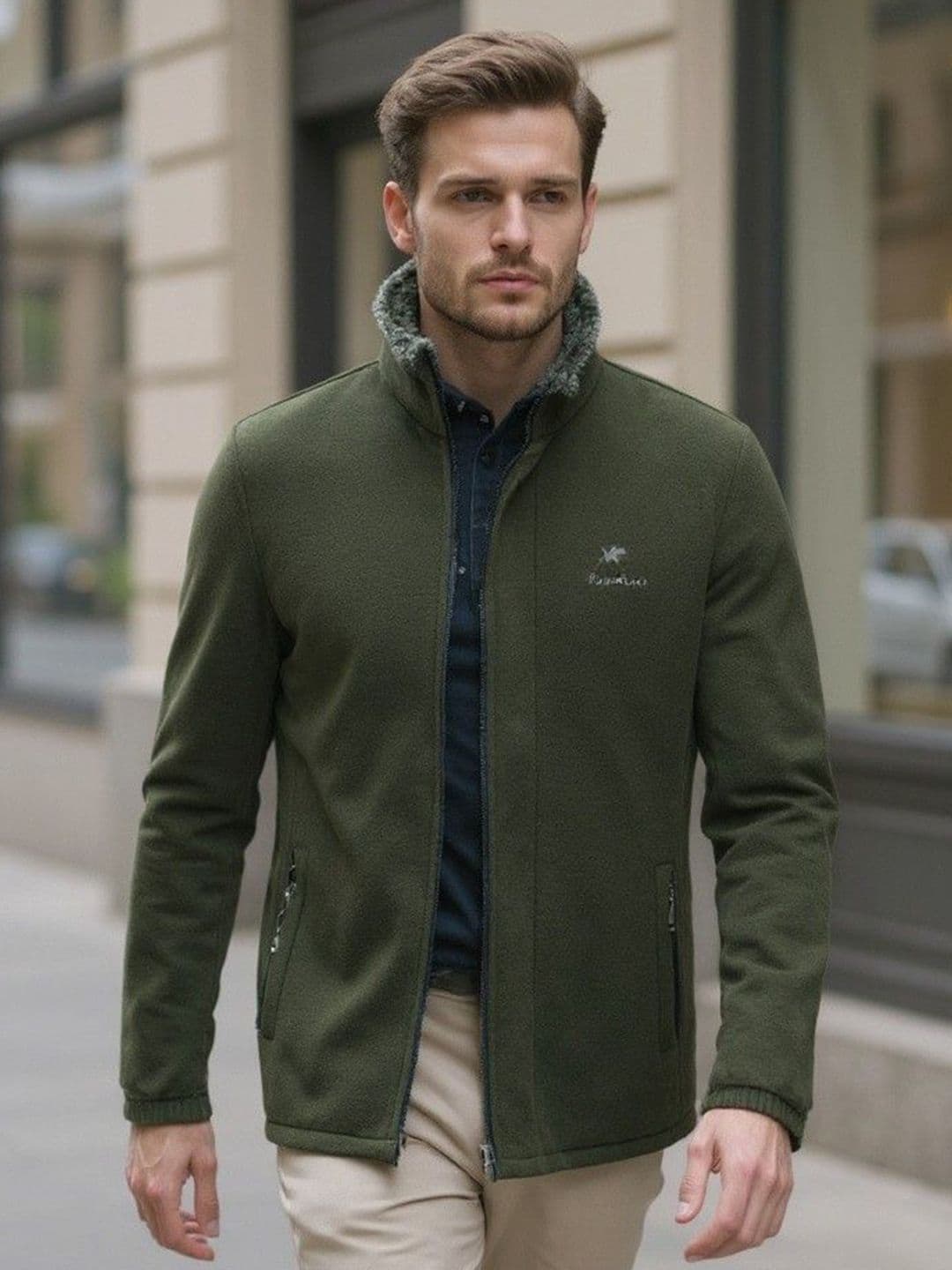 Mast & Harbour Men Mock Collar Tailored Jacket - view 1
