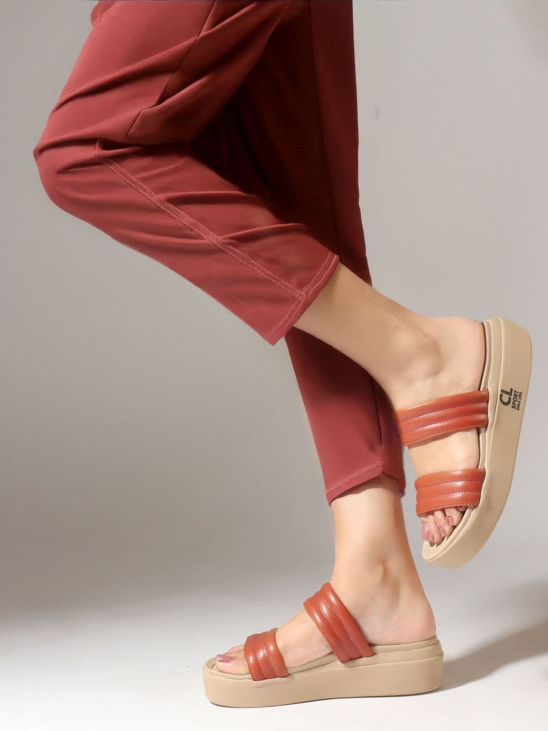 Carlton London sports Women Solid Open Toe Flatform Heel Sandals - view 1