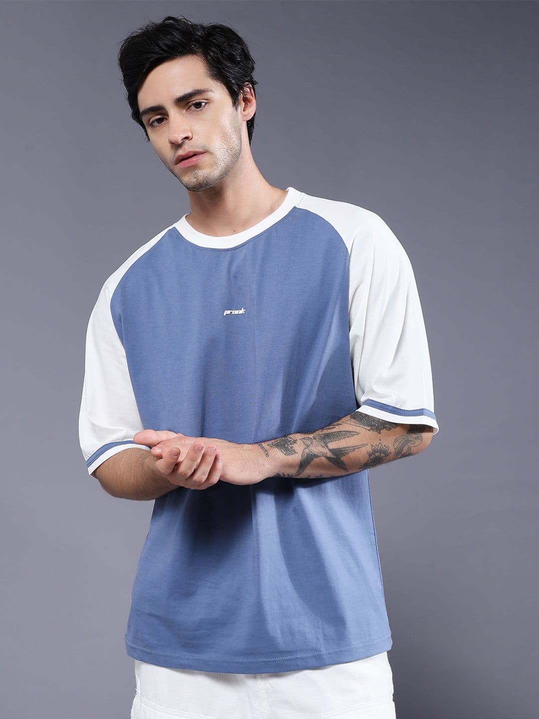 PRONK Men Cotton Colourblocked T-shirt - view 1