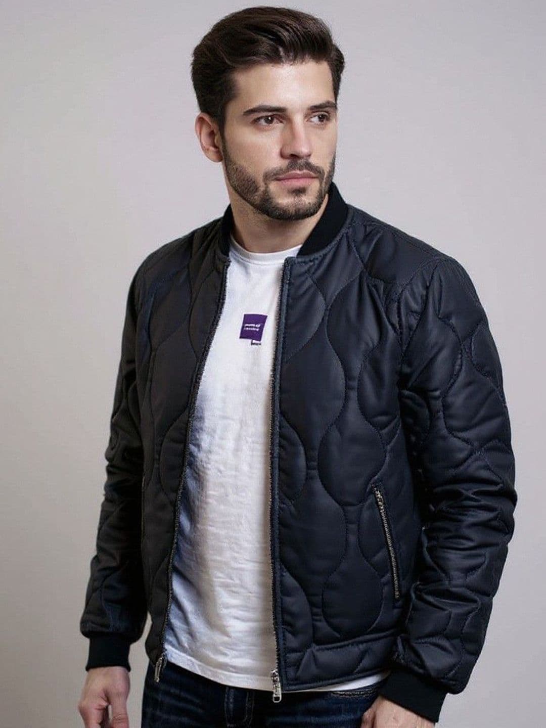 Mast & Harbour Stand Collar Quilted Jacket - view 1