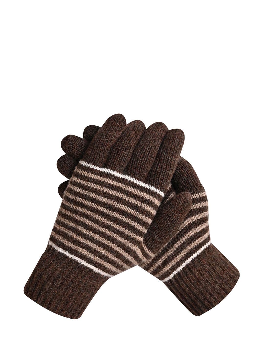 LOOM LEGACY Men Striped Acrylic Winter Gloves - view 1