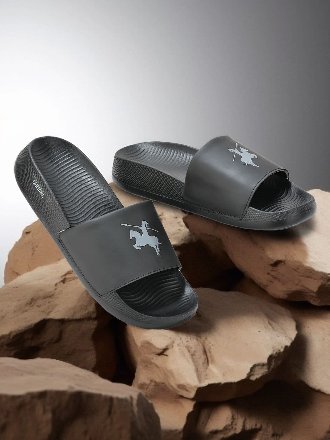 Cantabil Men Printed Sliders Flip Flops - view 1
