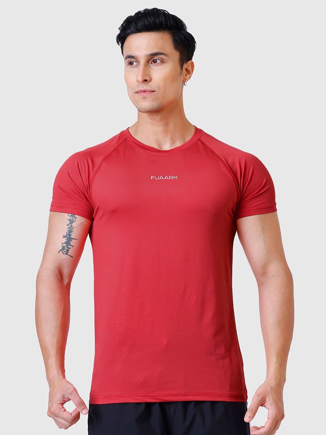 FUAARK Men Anti Odour Tshirt Solid Round Neck Slim Fit T-shirt - view 1