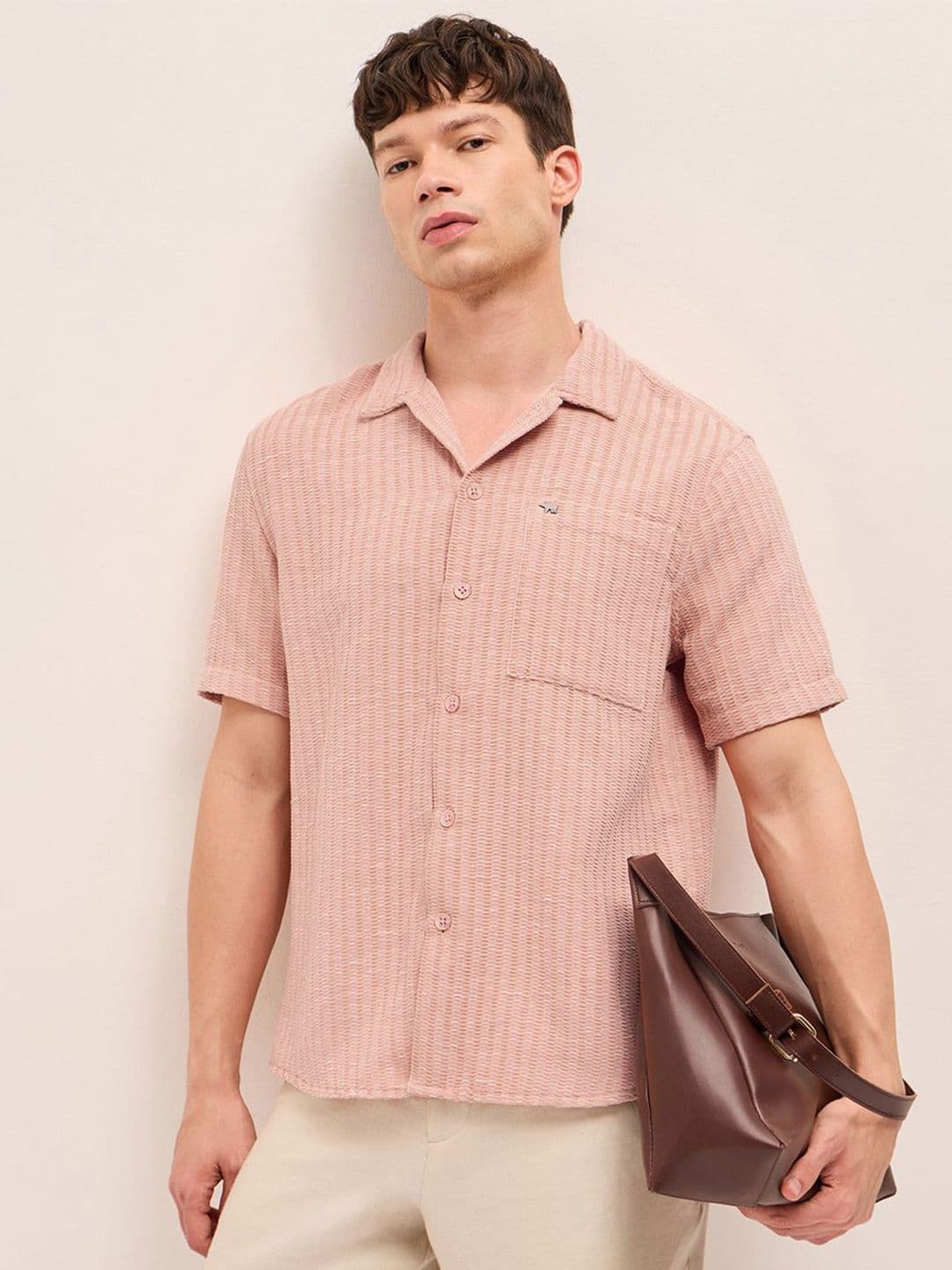 THE BEAR HOUSE Textured Relaxed Fit Casual Shirt - view 1