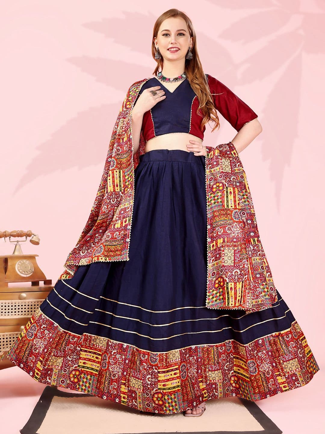 Aavisa Queency Embellished Ready to Wear Lehenga & Blouse With Dupatta - view 1