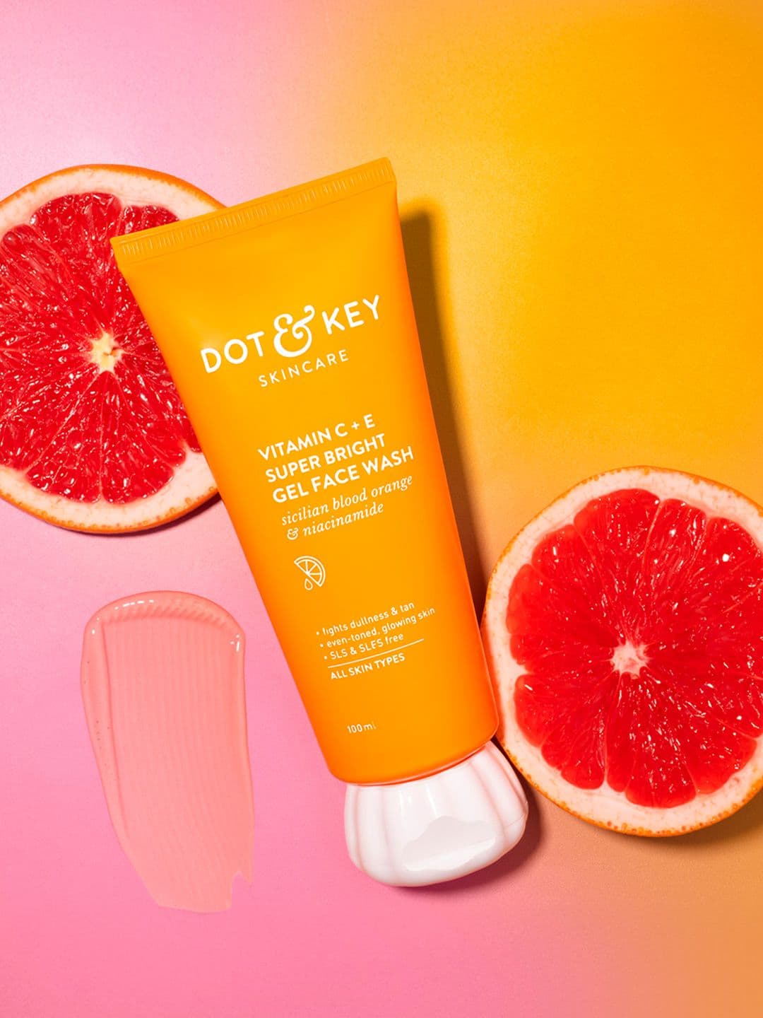 DOT & KEY Vitamin C+E Super Bright Gel Facewash with Blood Orange & Niacinamide - 100ml - view 1