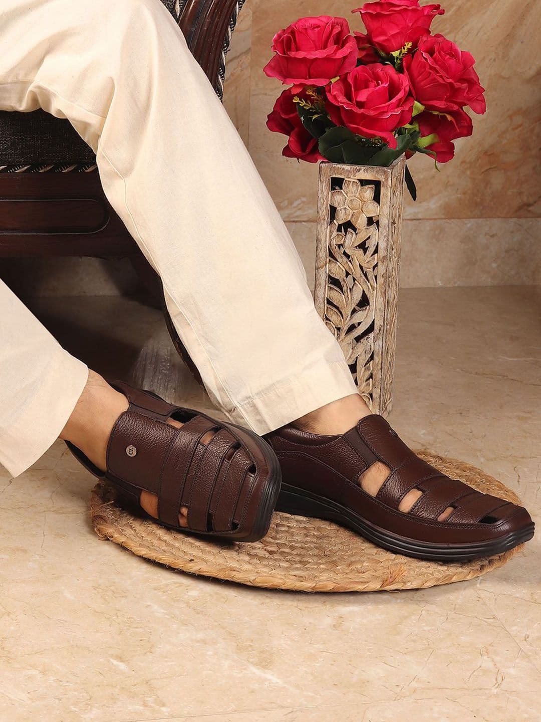 Carlton London Men Leather Fisherman Sandals - view 1