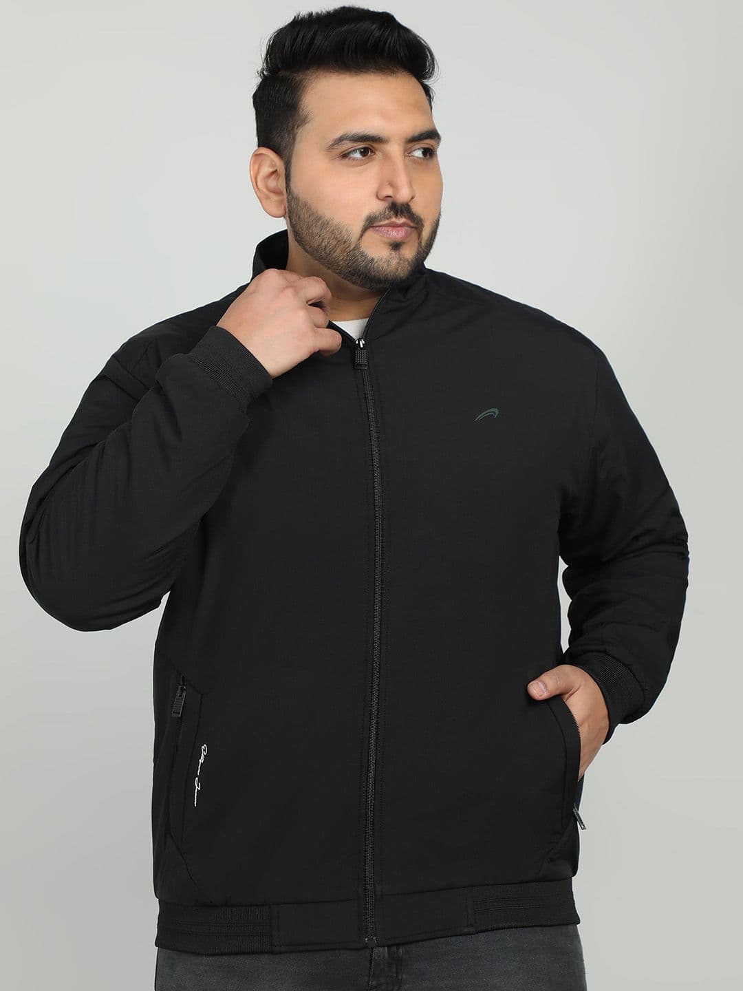 ELLIPSE Mock Collar Oversized Bomber Jacket - view 1