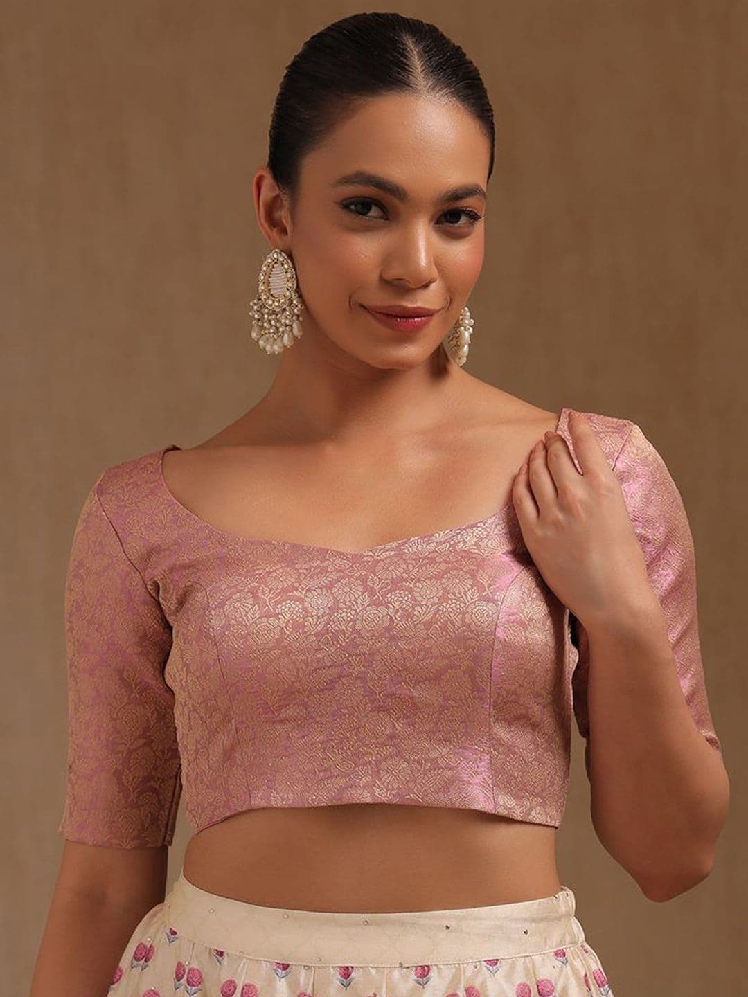 Soch Woven Design Padded Saree Blouse - view 1