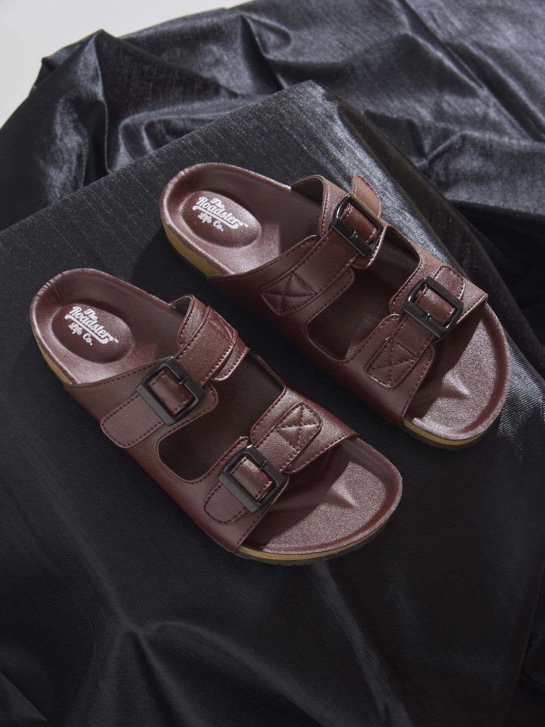Roadster Men Brown Synthetic Suede Comfort Sandals - view 1