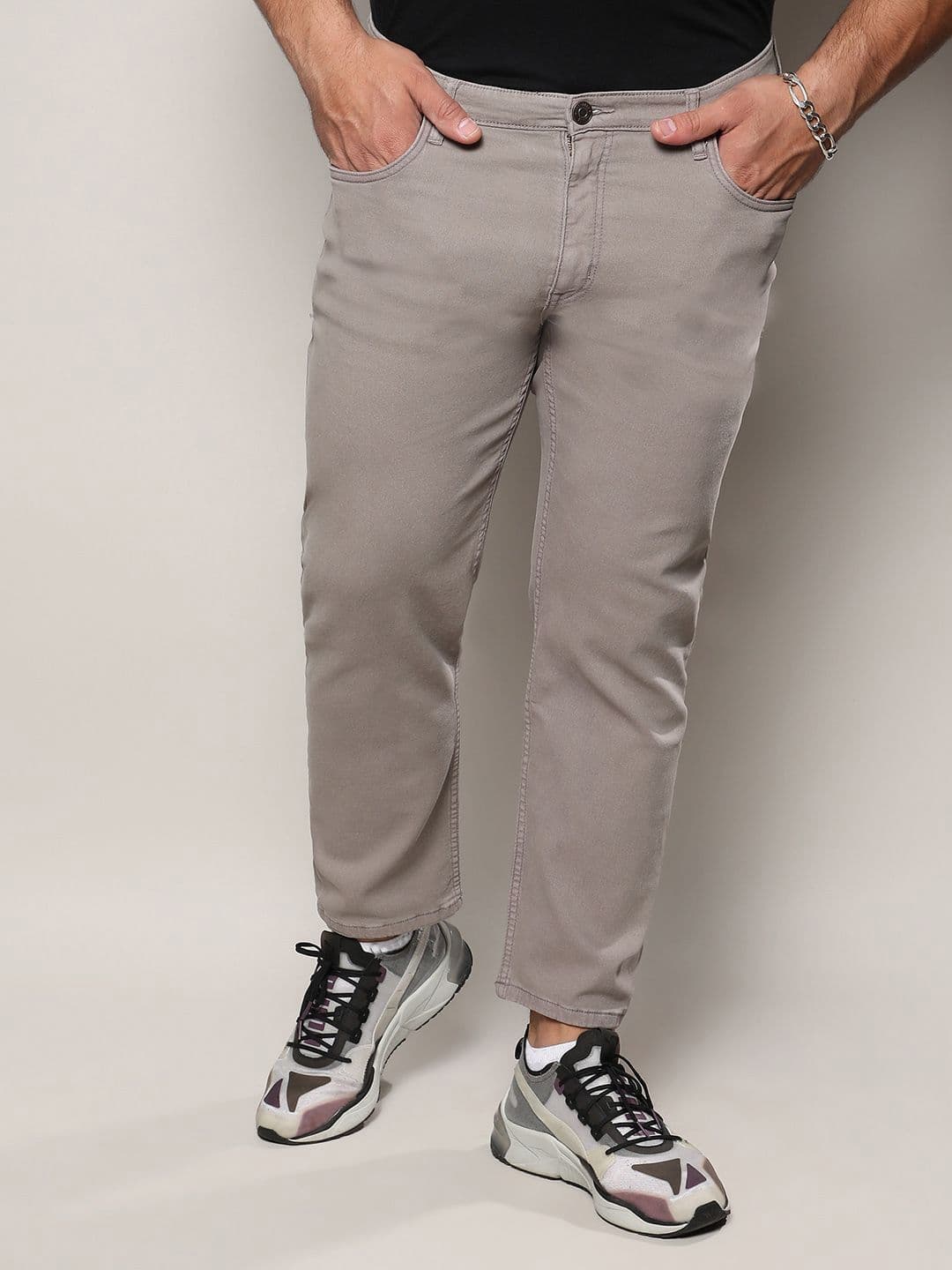 Instafab Plus Men Comfort Slim Fit Mid-Rise Stretchable Cotton Jeans - view 1