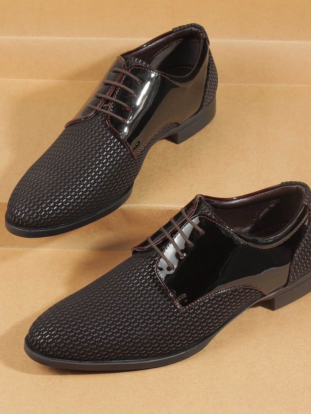 Metro Men Woven Design Round-Toe Formal Derbys - view 1