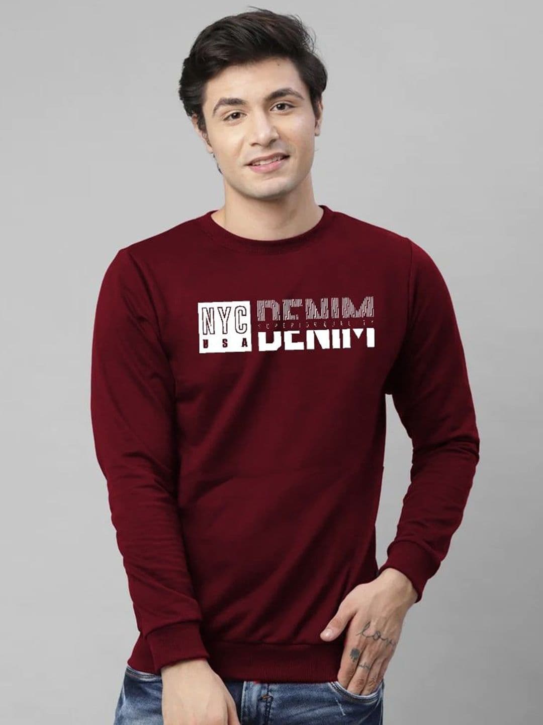 REYA Men Printed Round Neck Sweatshirt - view 1