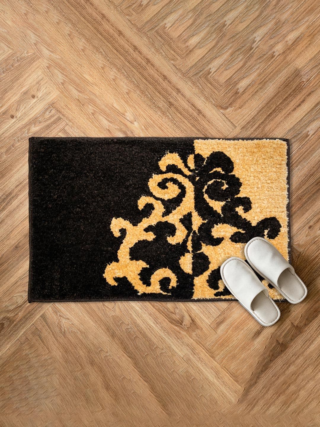 RANGOLI Dark-Brown & Beige Printed Anti Skid Doormat - view 1