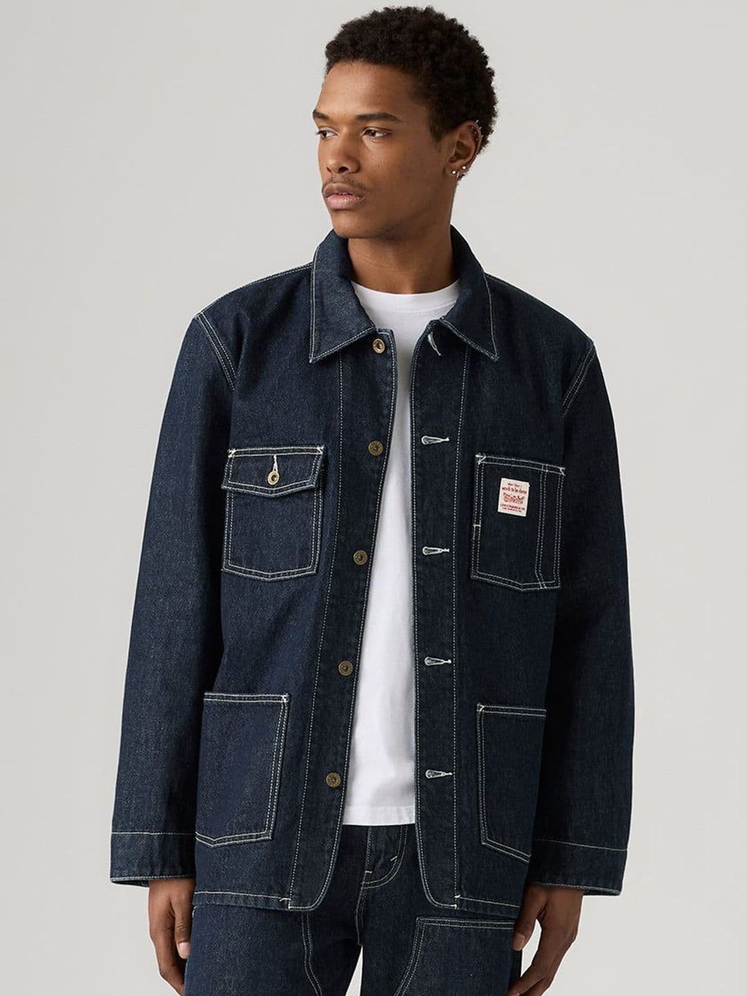 Levis Men Berkley Chore Pure Cotton Denim Jacket - view 1