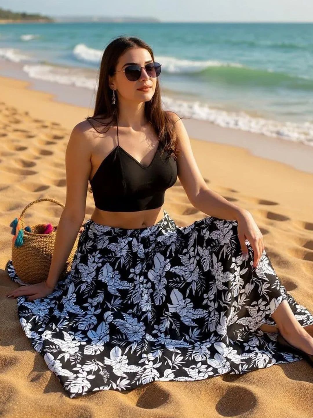 INUKA Printed Flared Maxi Skirts - view 1