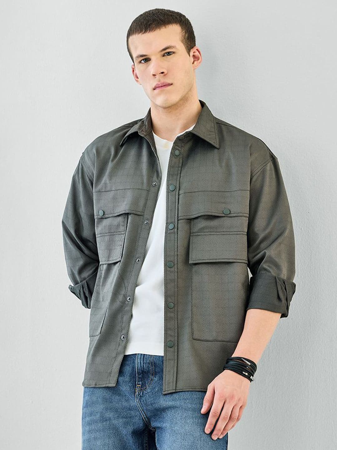 Snitch Geometric Open Front Jacket - view 1