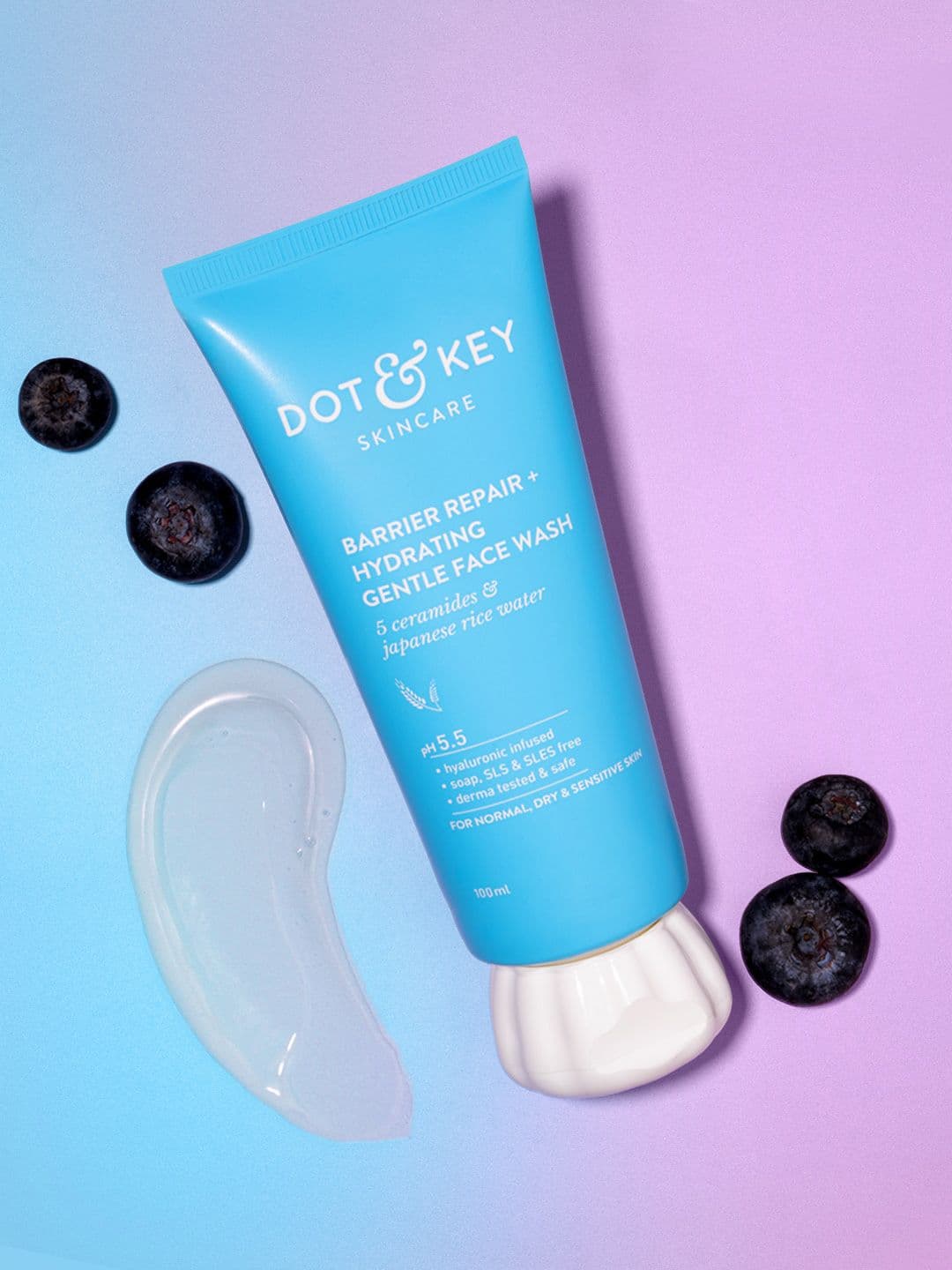 DOT & KEY Barrier Repair Probiotics 5 Ceramides pH5.5 Hydrating Gentle Face Wash - 100ml - view 1