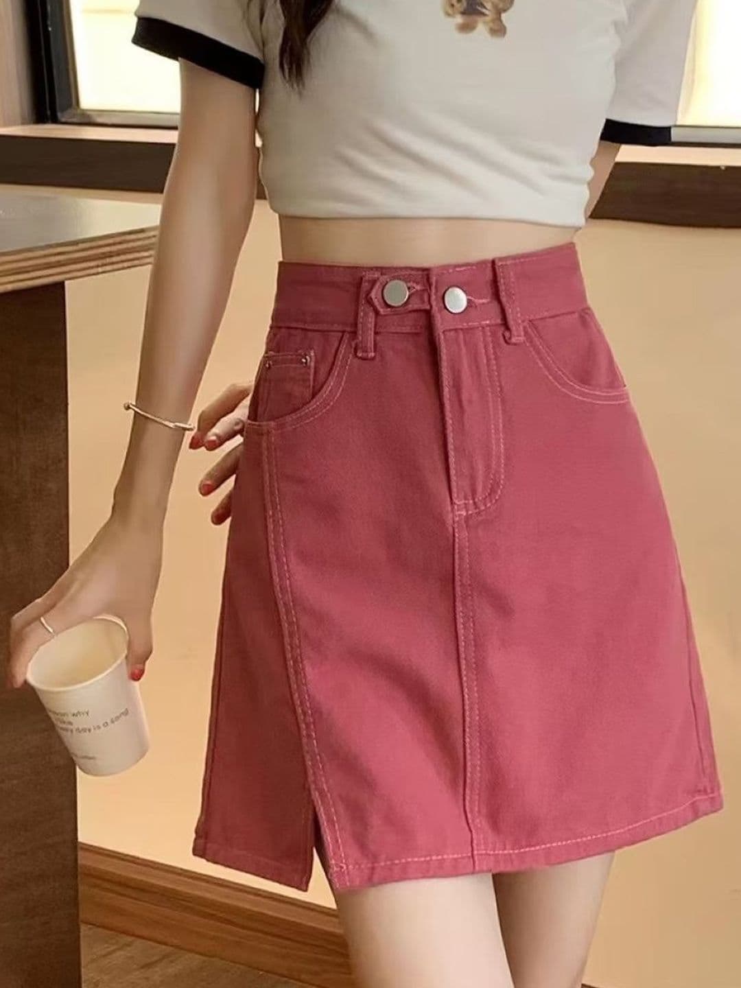 StyleCast Women Straight Mini Skirt - view 1