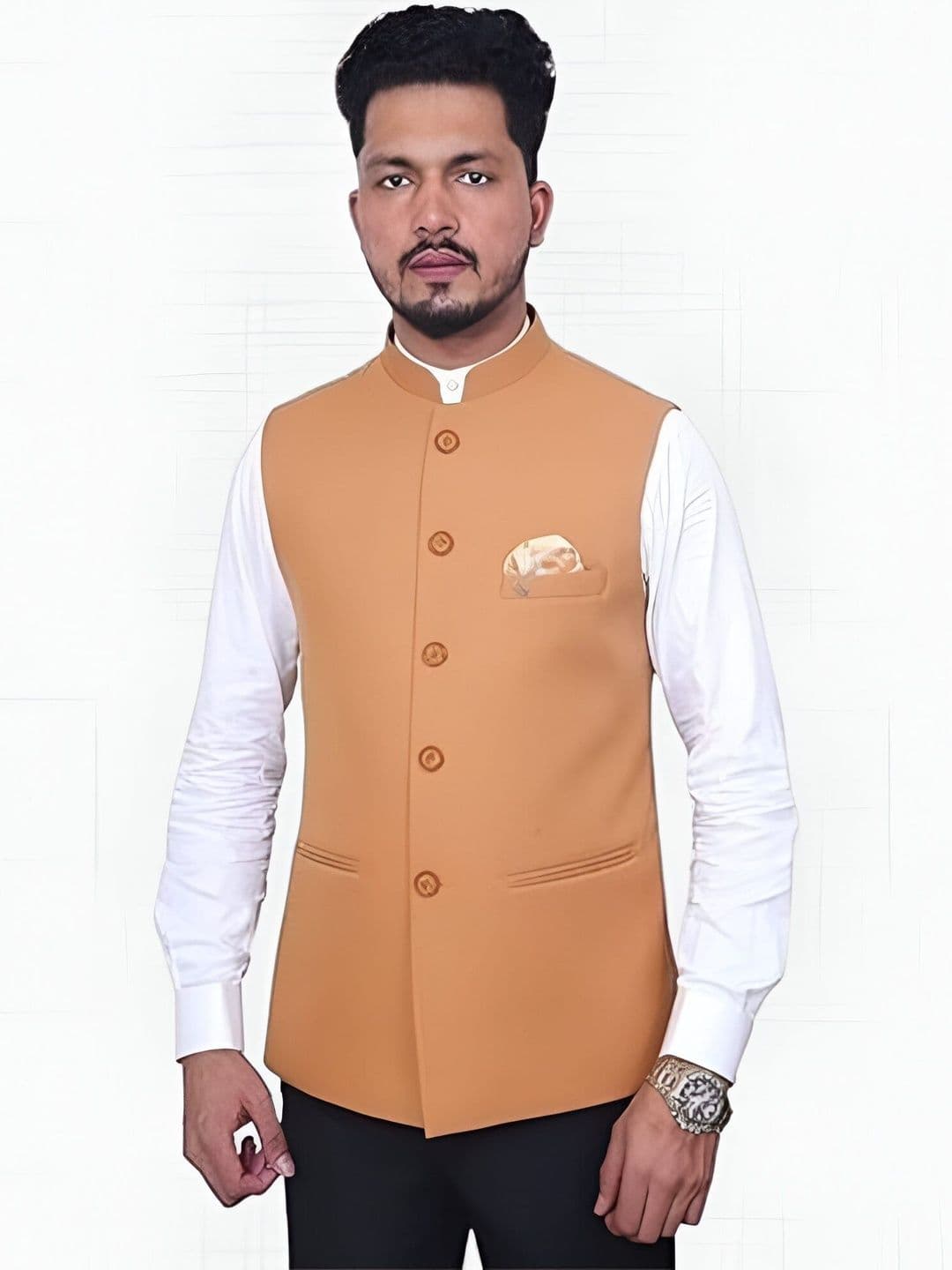 RISANI Men Polyester Nehru Jackets - view 1