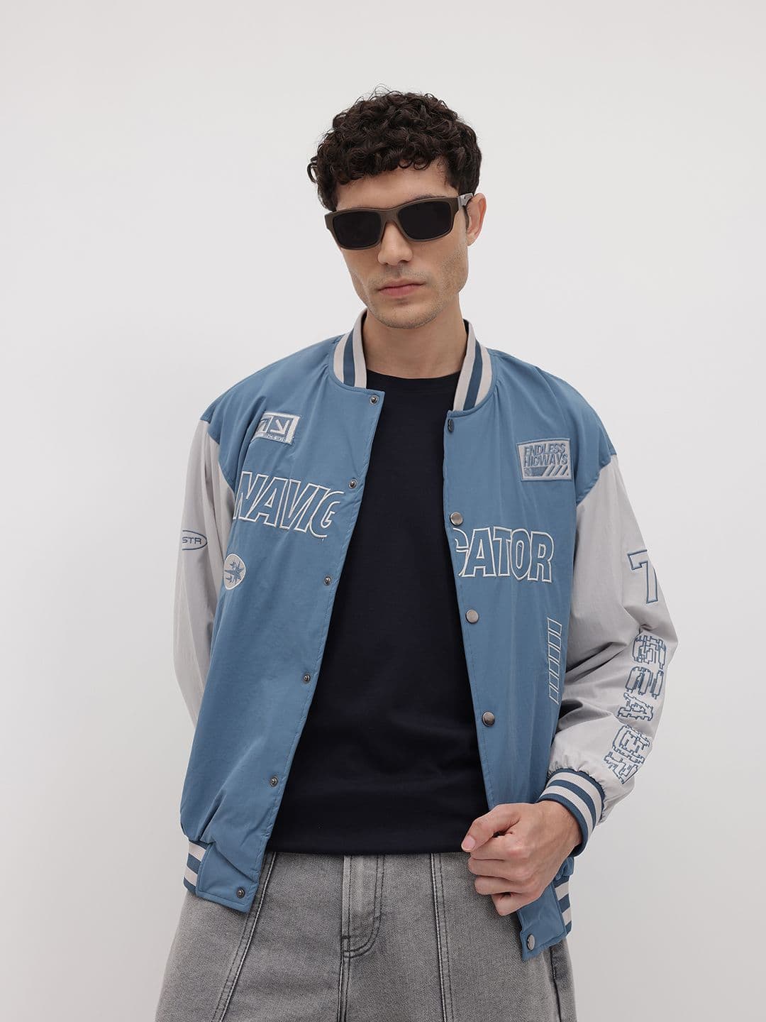 The Roadster Life Co. Typography Embroidered Bomber - view 1