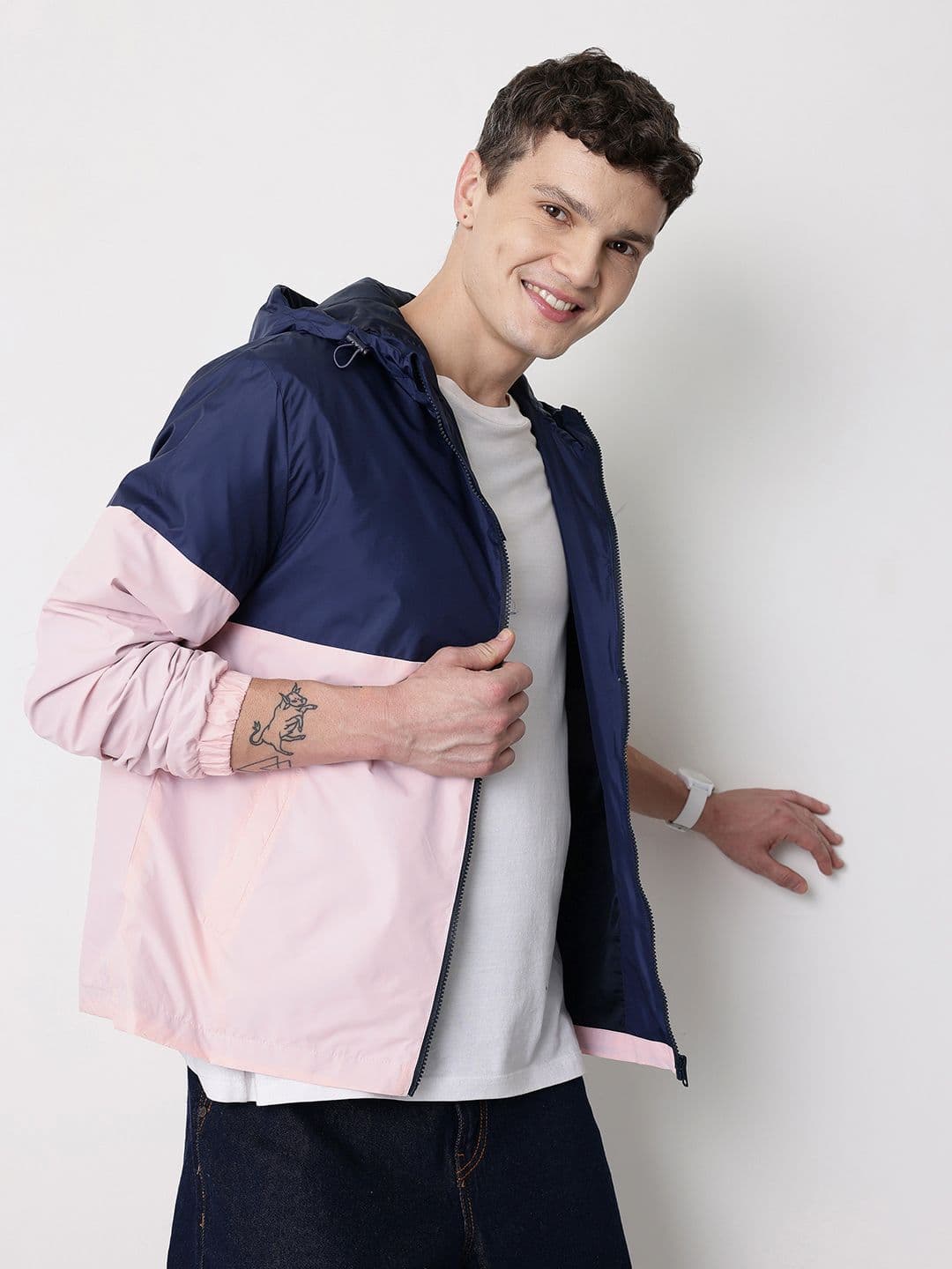 Mast & Harbour Hooded Colorblocked Tailored Jacket with Toggle - view 1