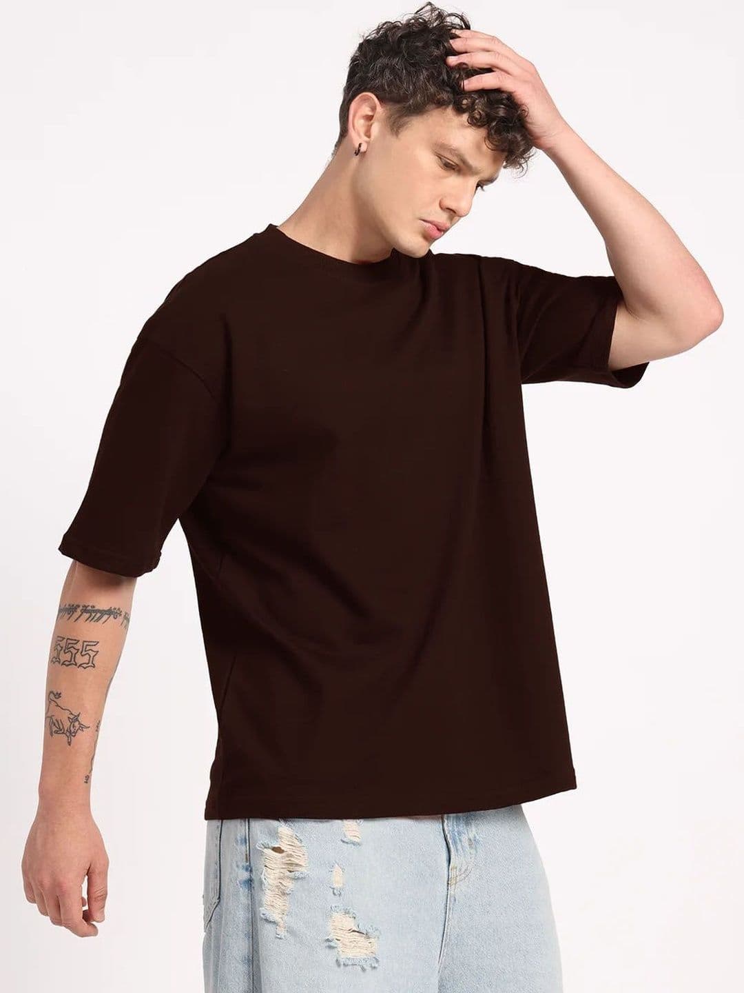 Moda Rapido Men Drop-Shoulder Sleeves Pure Cotton Bio Finish T-shirt - view 1