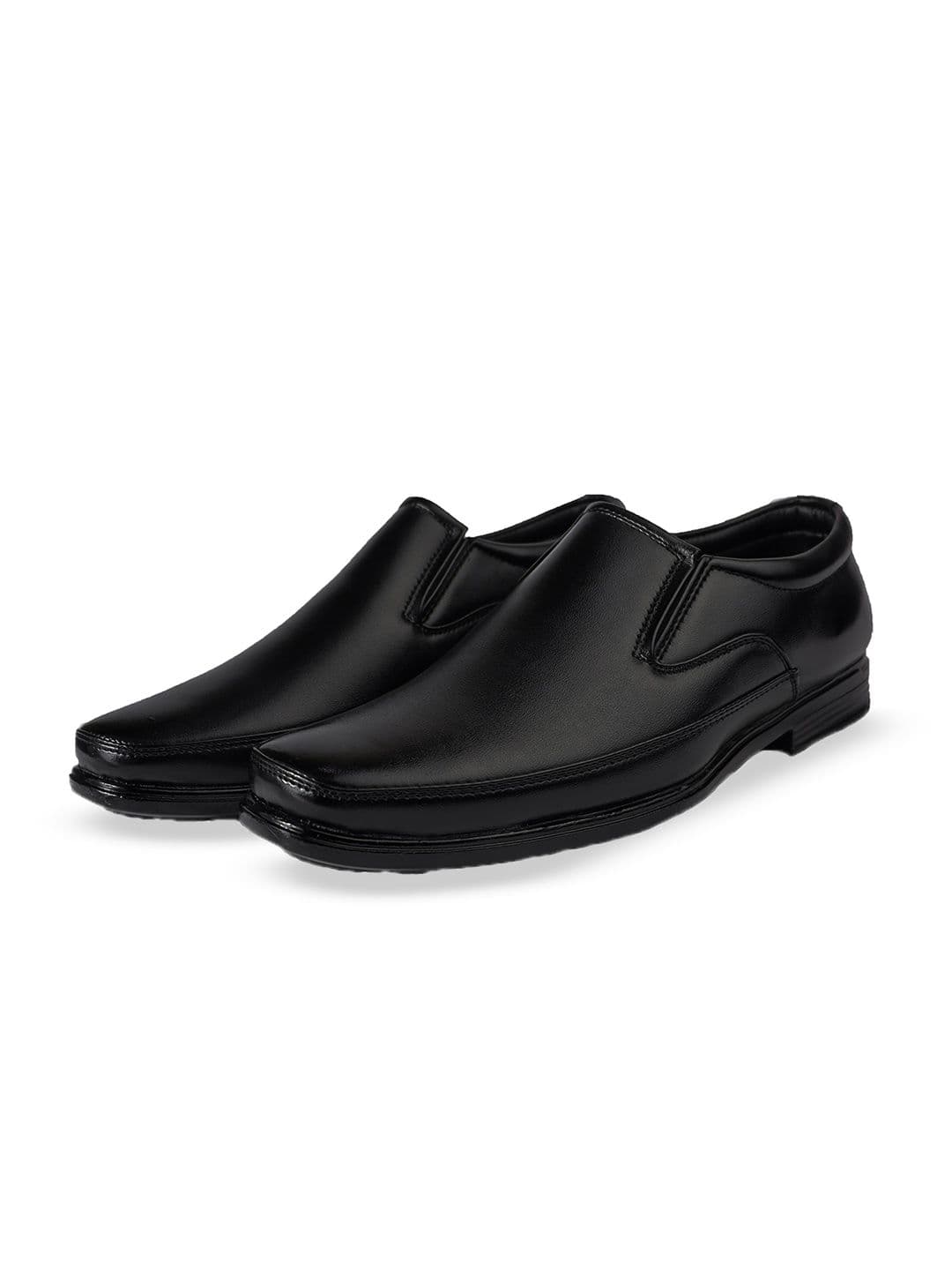 HikBi Men Round Toe Leather Formal Slip-On Shoes - view 1