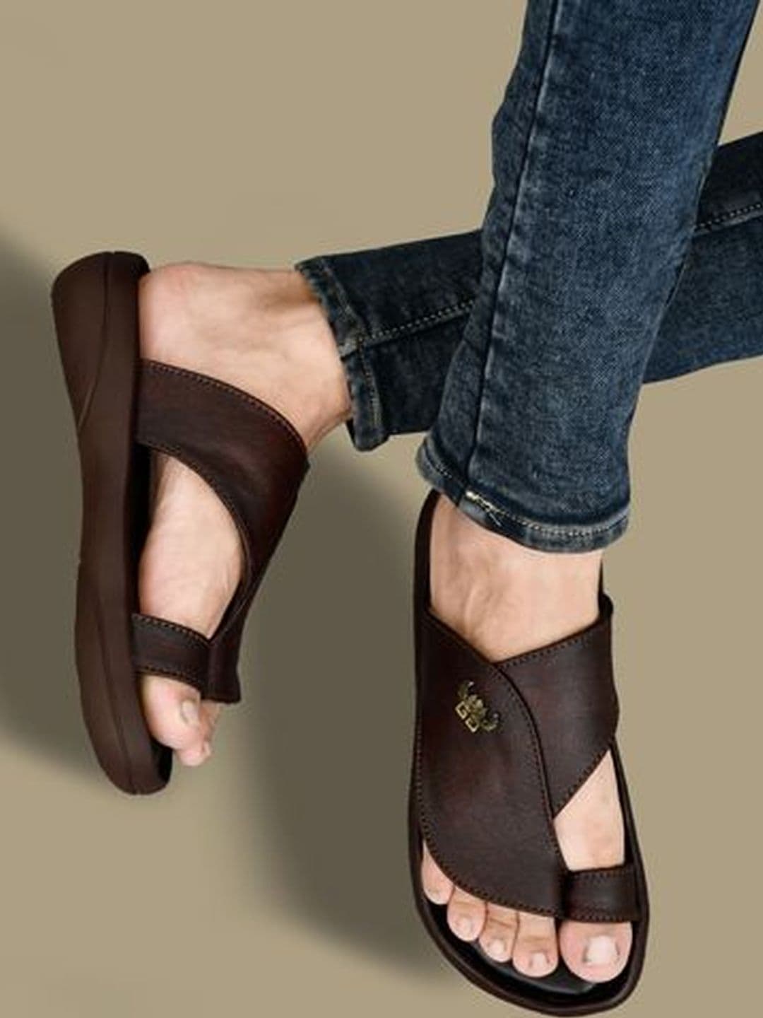 REAL BLISS FOOTWEAR Men Synthetic Leather Non Slip Lightweight Comfort Sandals - view 1