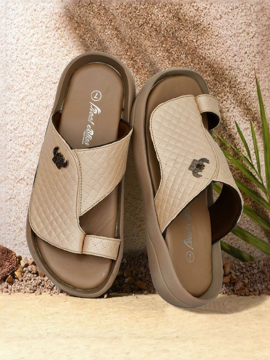 REAL BLISS FOOTWEAR Men Synthetic Leather Non Slip Lightweight Comfort Sandals - view 1