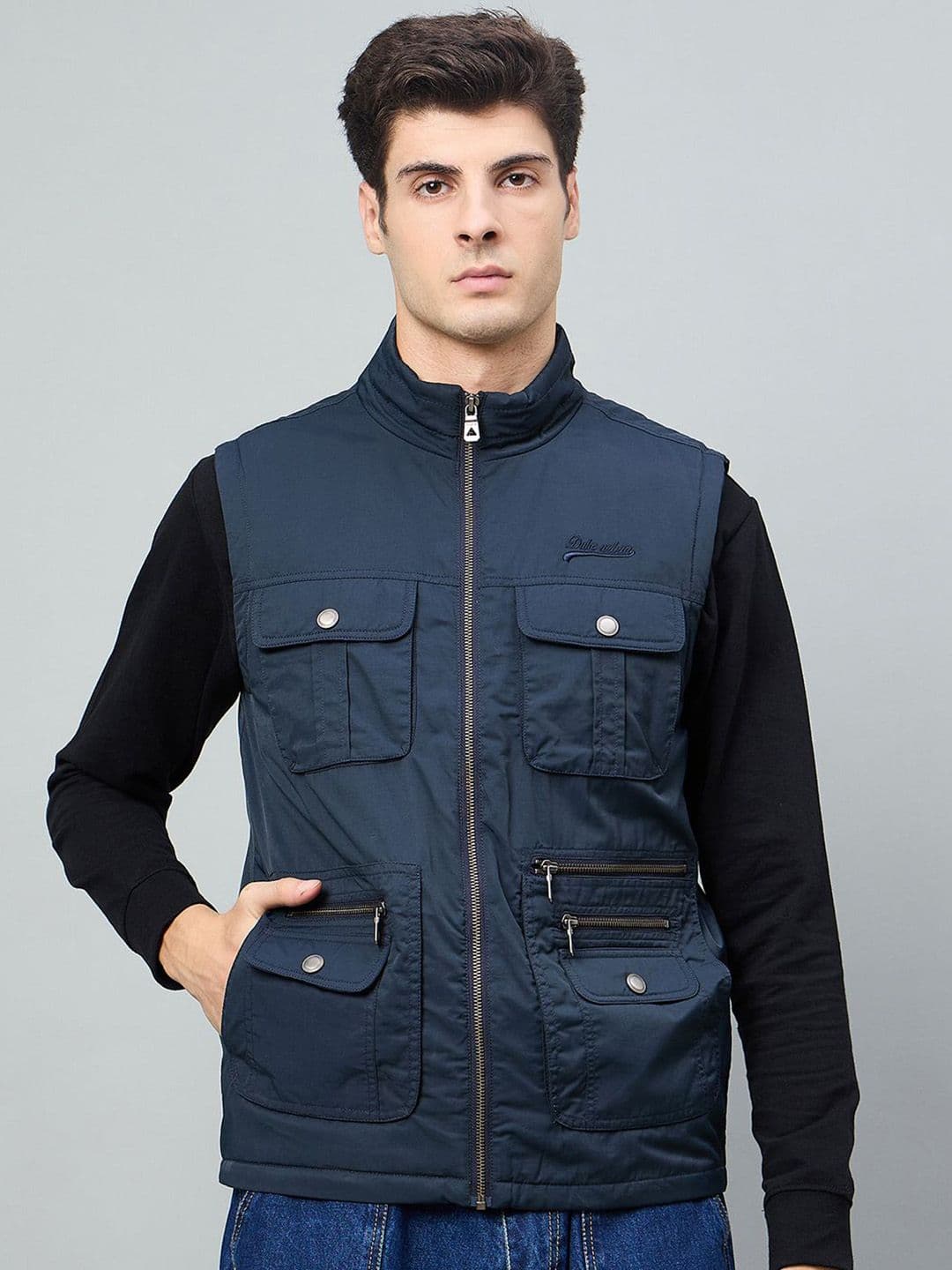 Duke Stand Collar Sleeveless Puffer Jacket - view 1