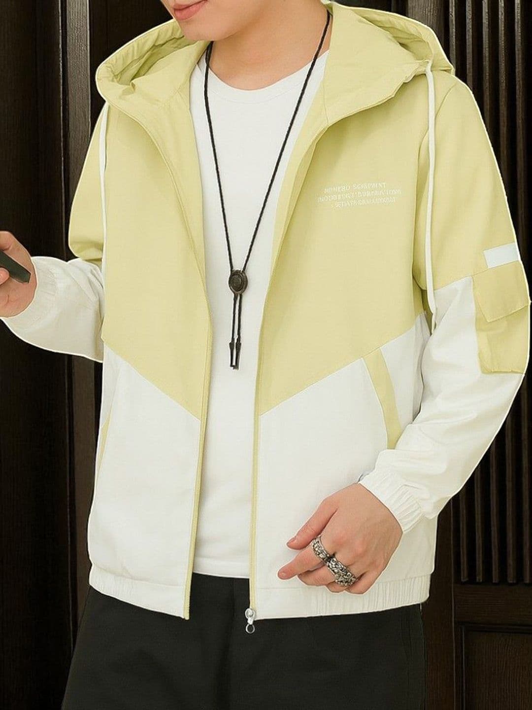 PLUS 91 Colourblocked Leather Jacket - view 1