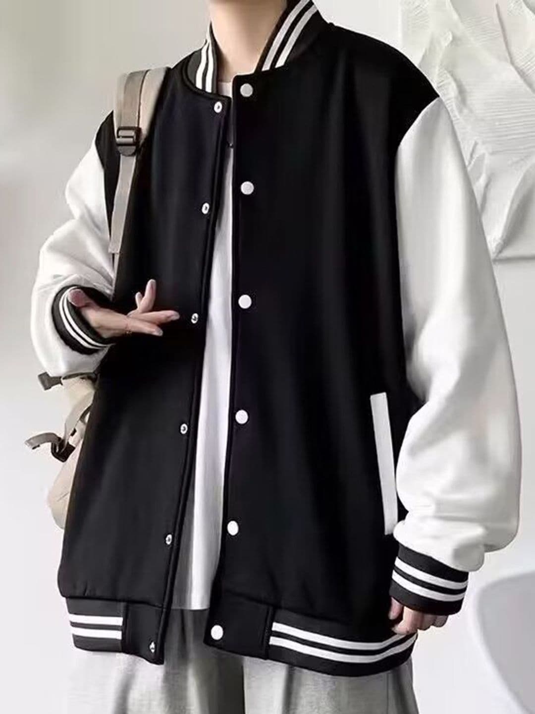 StyleCast x Revolte Colourblocked Collarless Regular Tailored Jacket - view 1