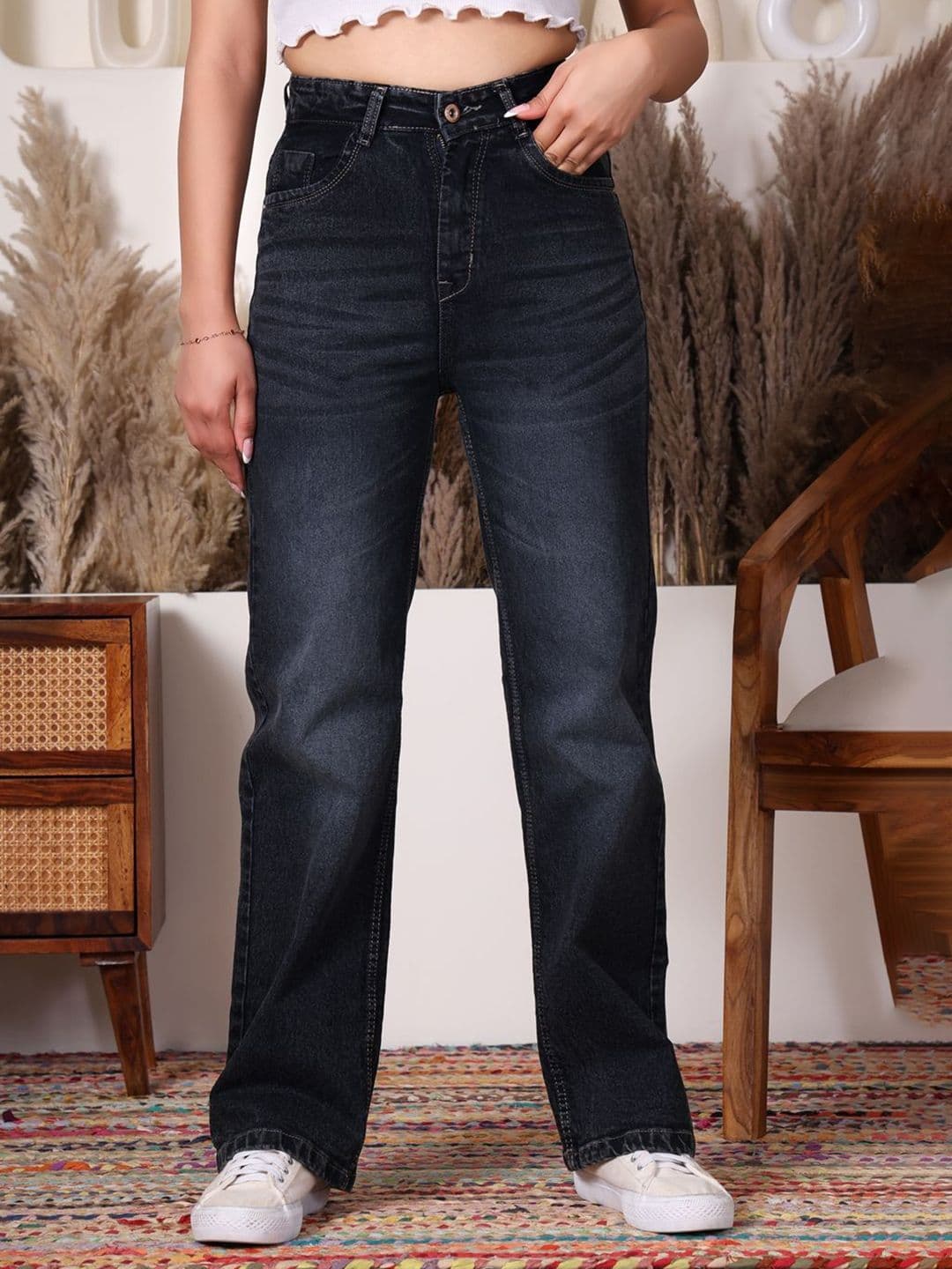 R.Code by The Roadster Life Co. Women Jean Straight Fit High-Rise Light Fade Jeans - view 1